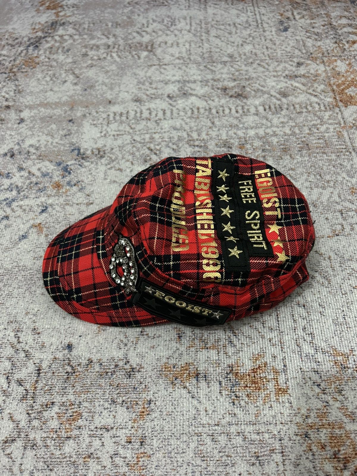 Hysteric Glamour Japanese Egoist Plaid Swarovski Hat Ifsix Gothic Style Size ONE SIZE - 2 Thumbnail