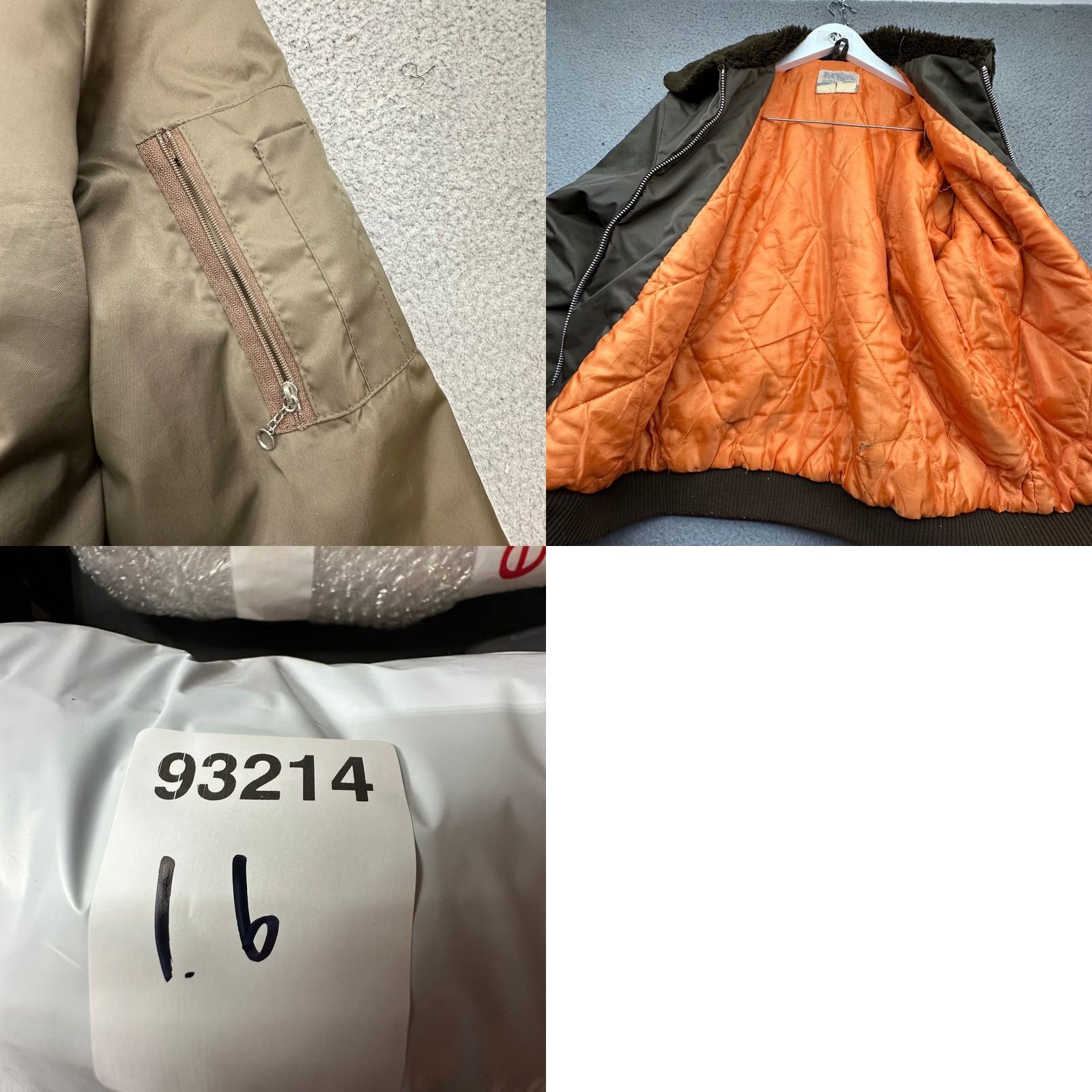 Sears VINTAGE Sears Work Leisure Bomber Jacket Men L Fur Collar Japan Green Orange Zip Nylon 70s Size US L / EU 52-54 / 3 - 9 Thumbnail