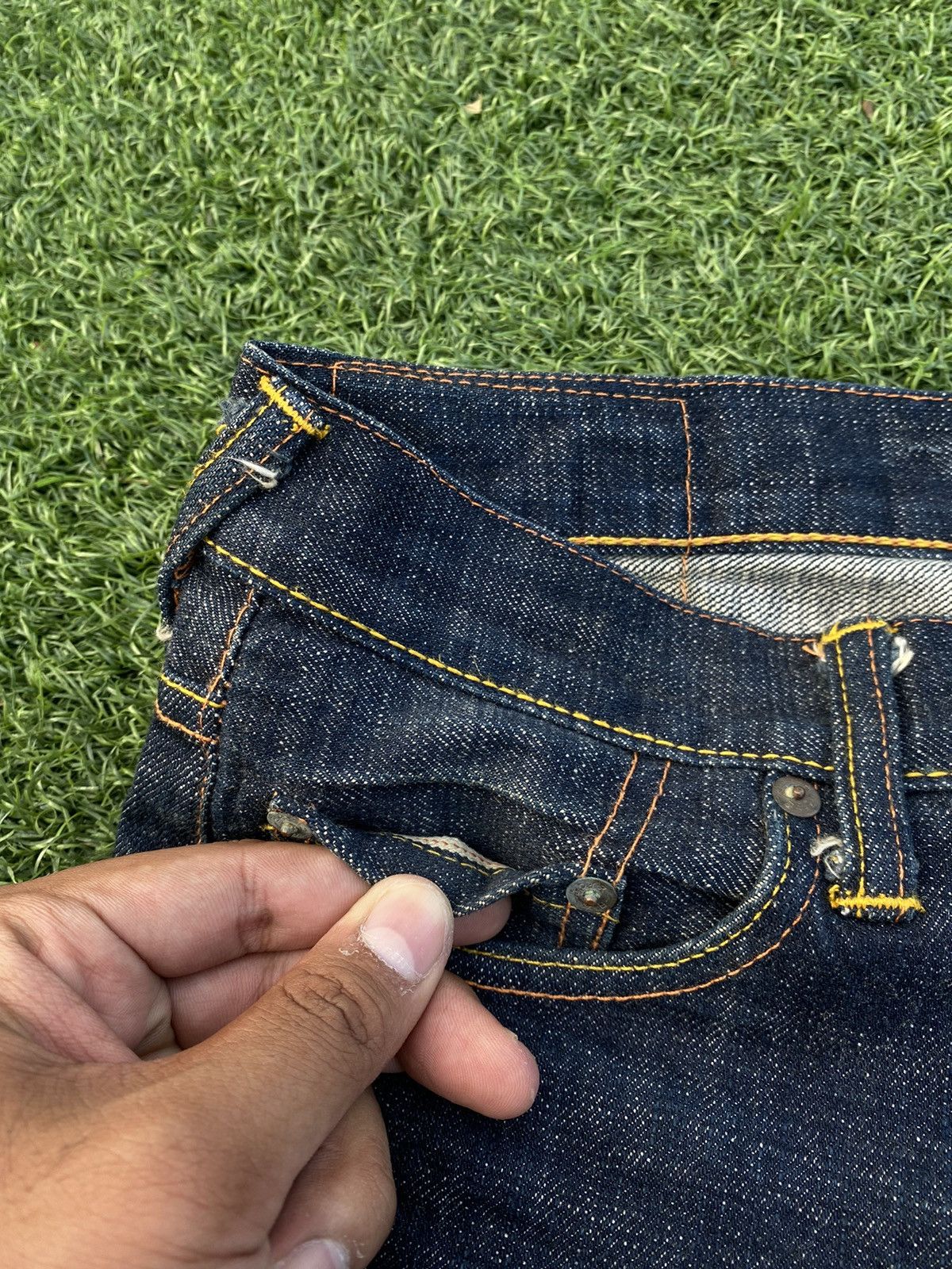 Evisu RARE EVISU BLUE DAICOCK SPECIAL WITH RED SELVEDGE DENIM Size US 27 - 10 Thumbnail
