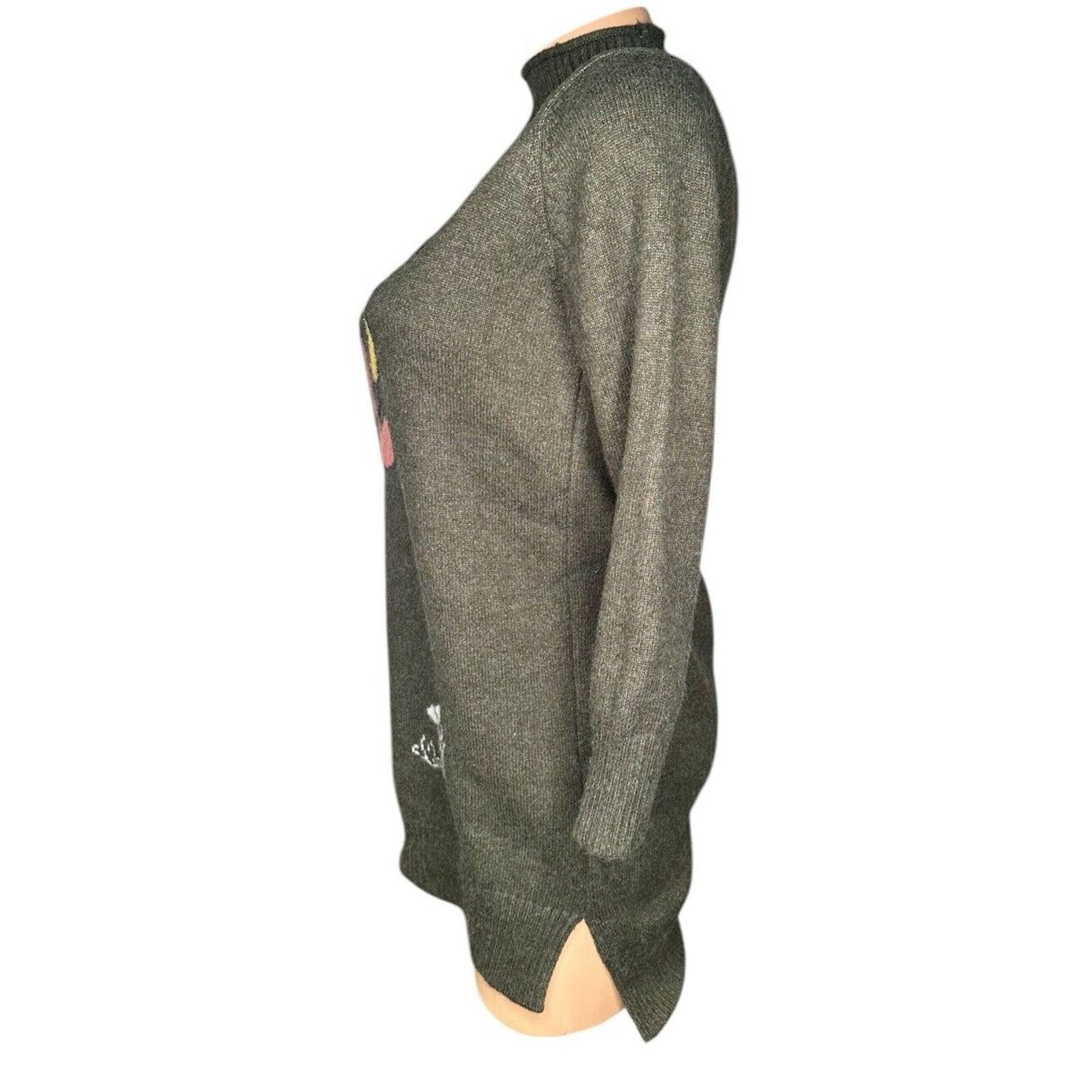 Disney Disney Mickey Mouse Green Tunic Sweater Side Slits Womens M? Size M / US 6-8 / IT 42-44 - 6 Thumbnail