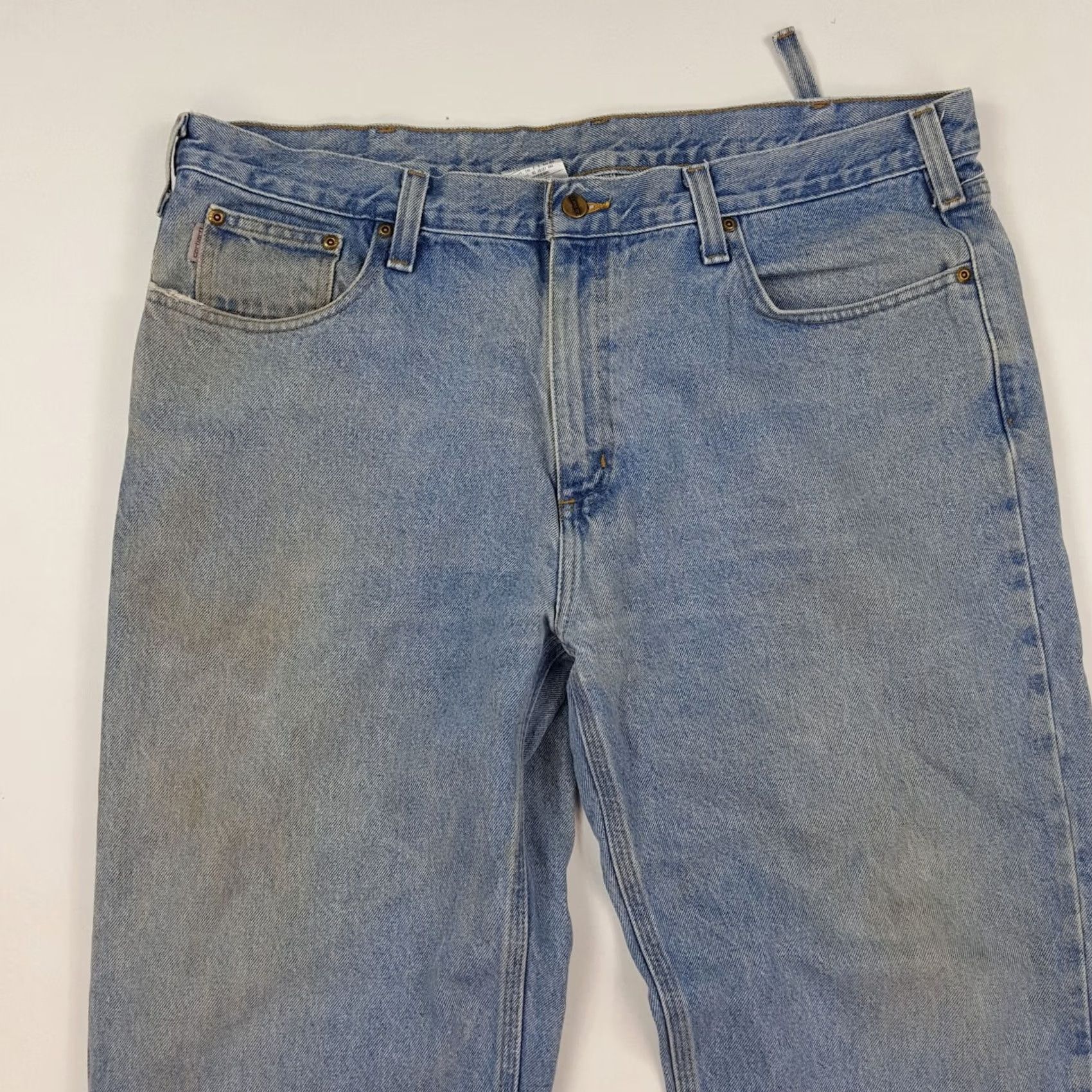 Carhartt Carhartt jeans Denim Work 40x30 Distressed Relaxed Vintage Blue 90s Grunge Retro Mens Jeans Size US 40 / EU 56 - 2 Thumbnail