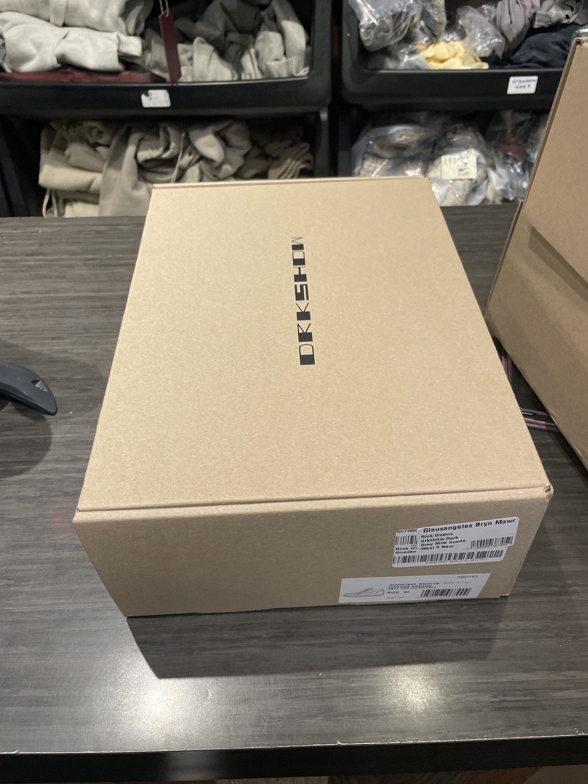 Rick Owens Drkshdw Rick Owens DRKSHDW Dark Grey Milk Suede Wool 9 Size US 9 / EU 42 - 6 Thumbnail