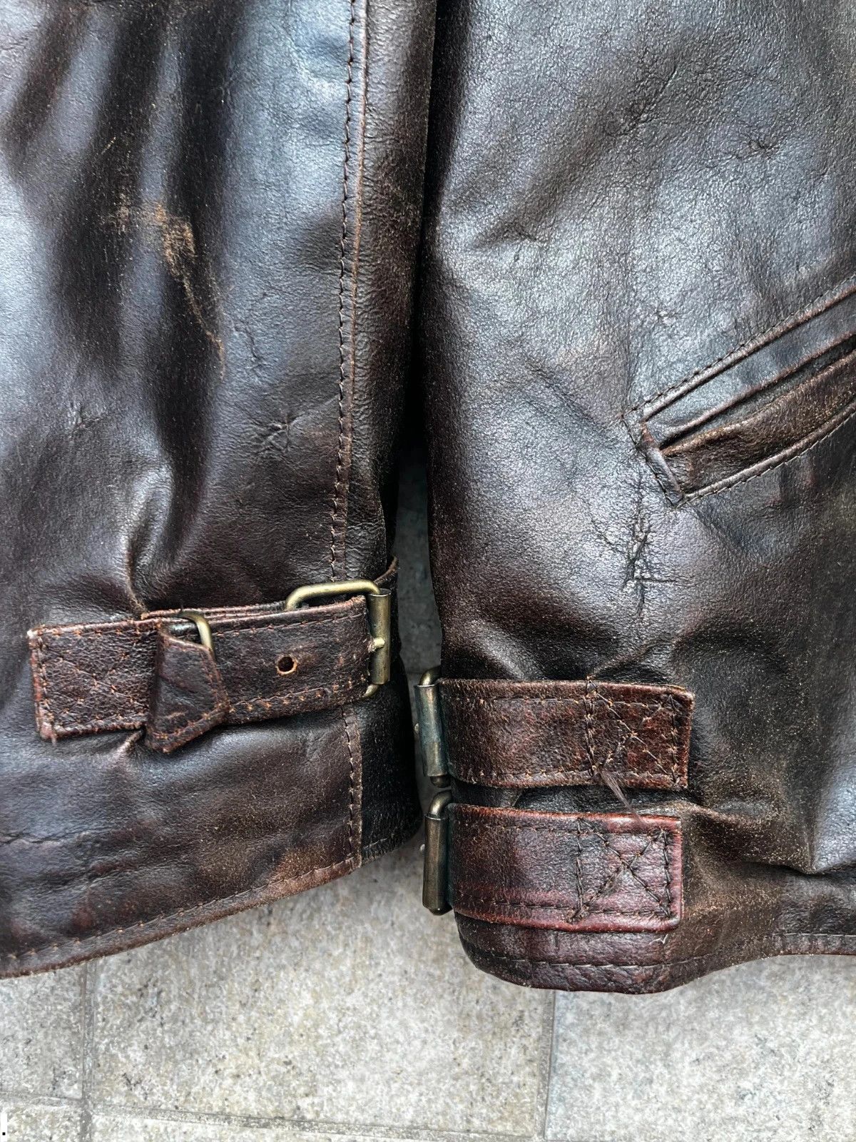 Other Super Rare Real leather double Buckle Jacket Size US L / EU 52-54 / 3 - 6 Thumbnail