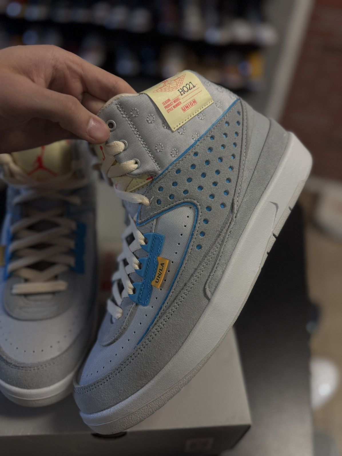 Jordan Brand × Nike Jordan 2 High Top Union Size 9 Blue Clean W Box Size US 9 / EU 42 - 8 Thumbnail