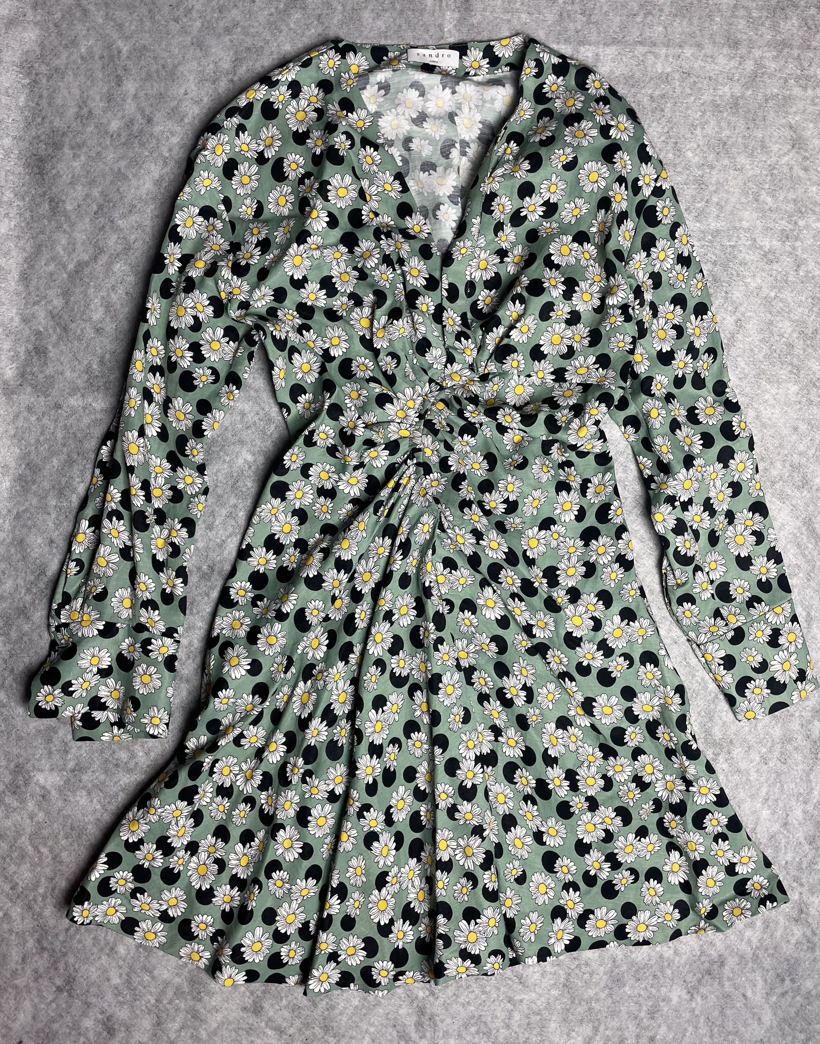 Sandro Sandro Angele Floral Print Linen Blend Mini Dress Size EU 36 Size S / US 4 / IT 40 - 7 Thumbnail