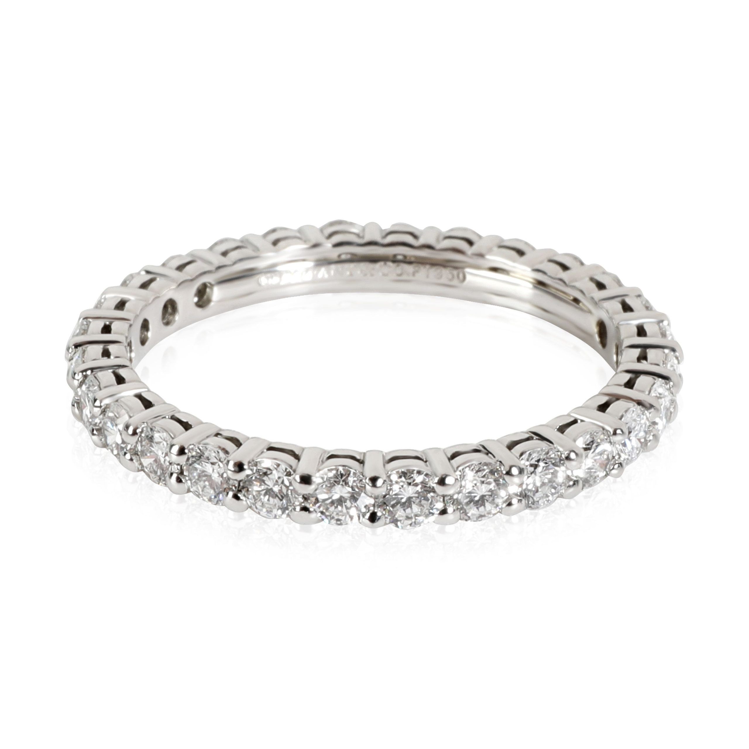 image of Tiffany Co Tiffany & Co. Tiffany Forever Diamond Eternity Band In Platinum 0.85 Ctw in Silver, Wome