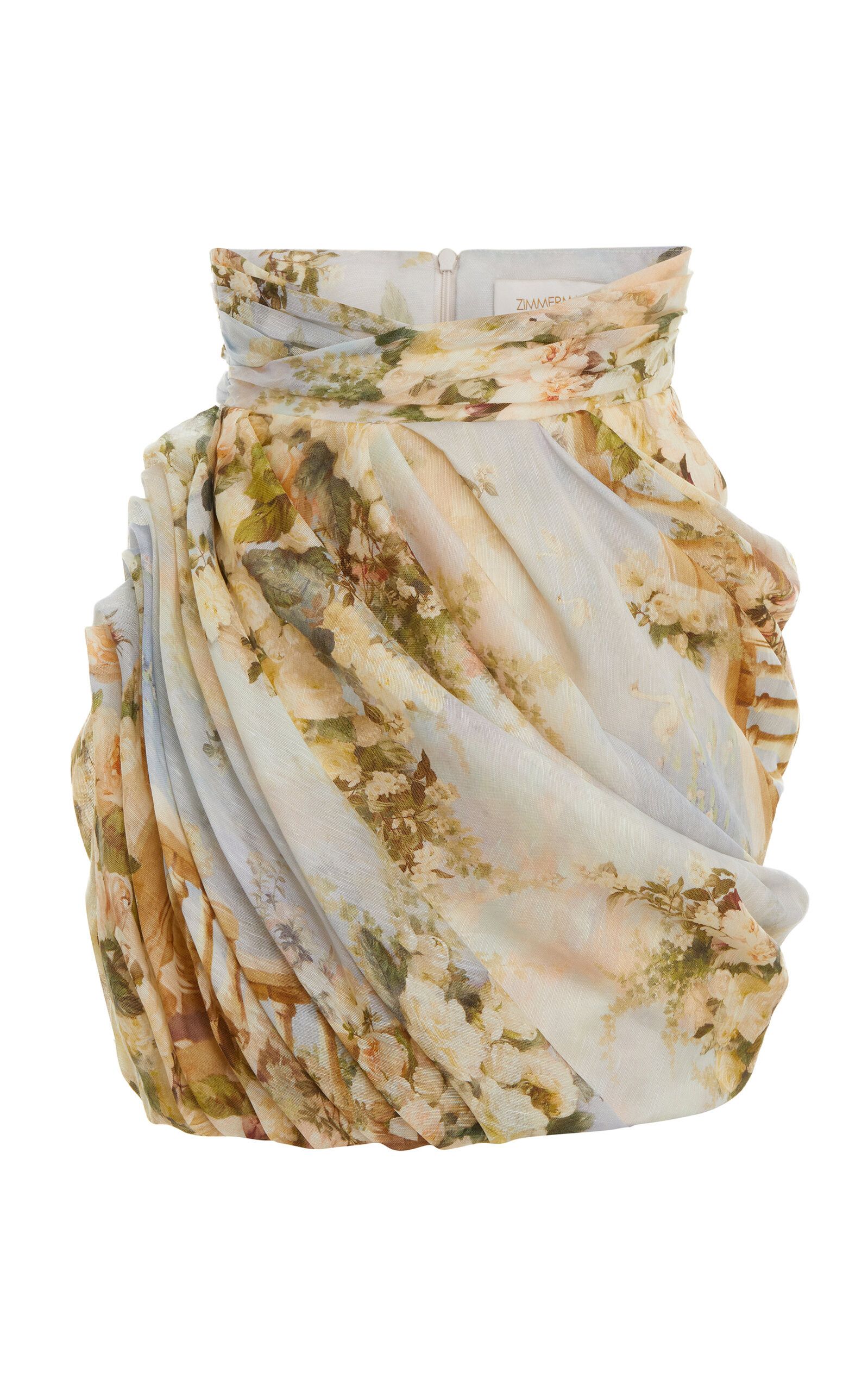 Zimmermann oc11z0225 Luminosity Drape Mini Skirt in Multicolor Size 26" / US 2 / IT 38 - 1 Thumbnail