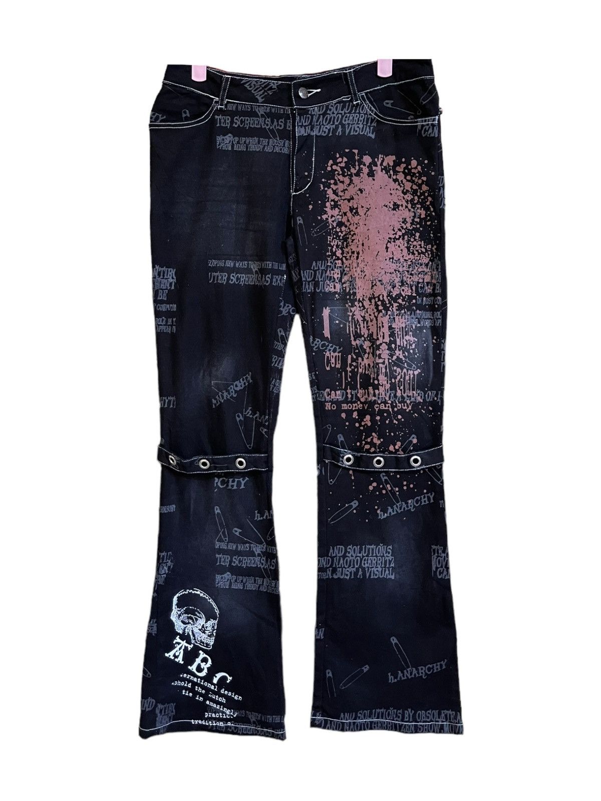 image of A F F A x If Six Was Nine H.anarchyism For Plus Punk Flare Jeans in Black, Men's (Size 32)