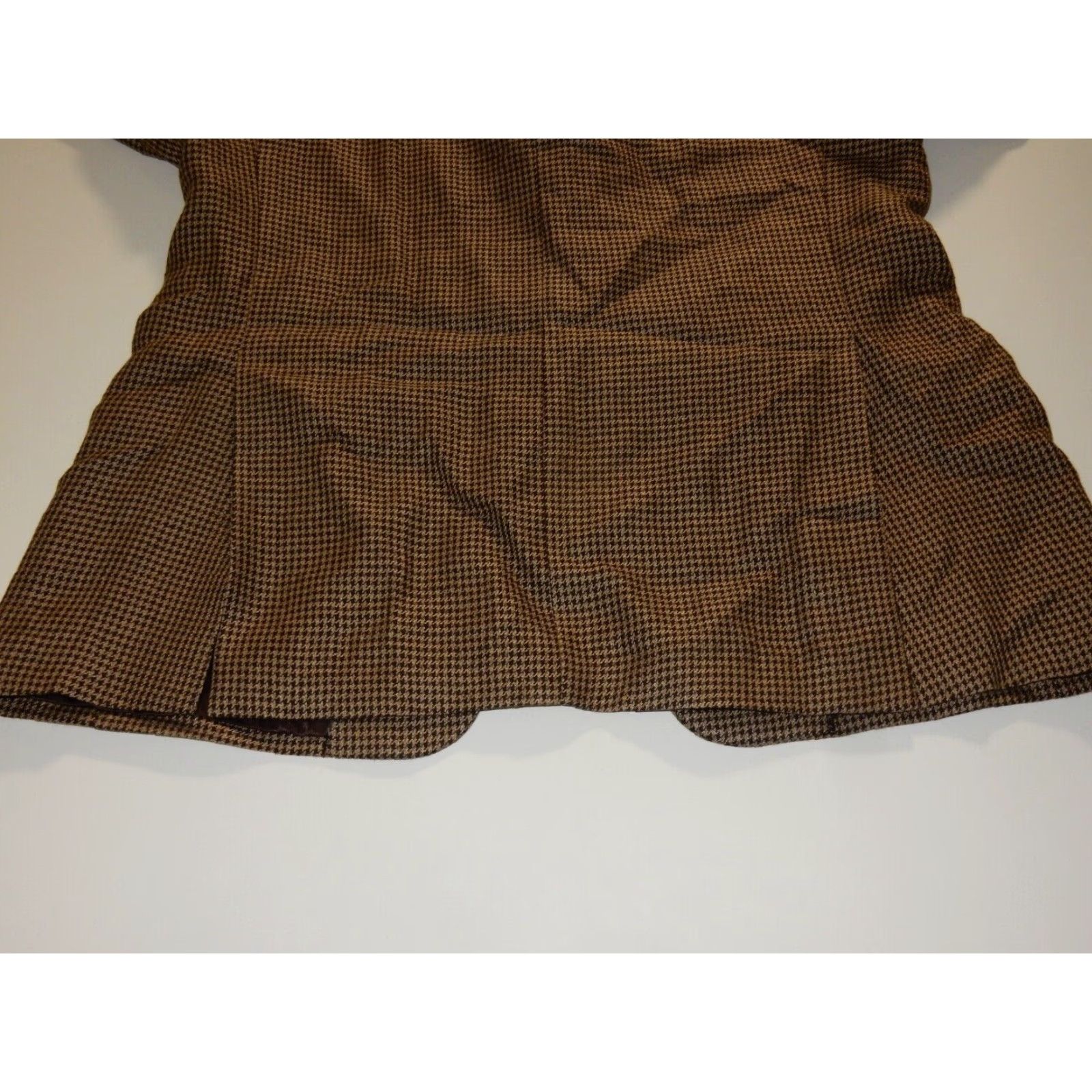 John Varvatos JOHN VARVATOS Houndstooth Blazer Jacket Men's Size 42R Brown Wool Size 42R - 5 Thumbnail