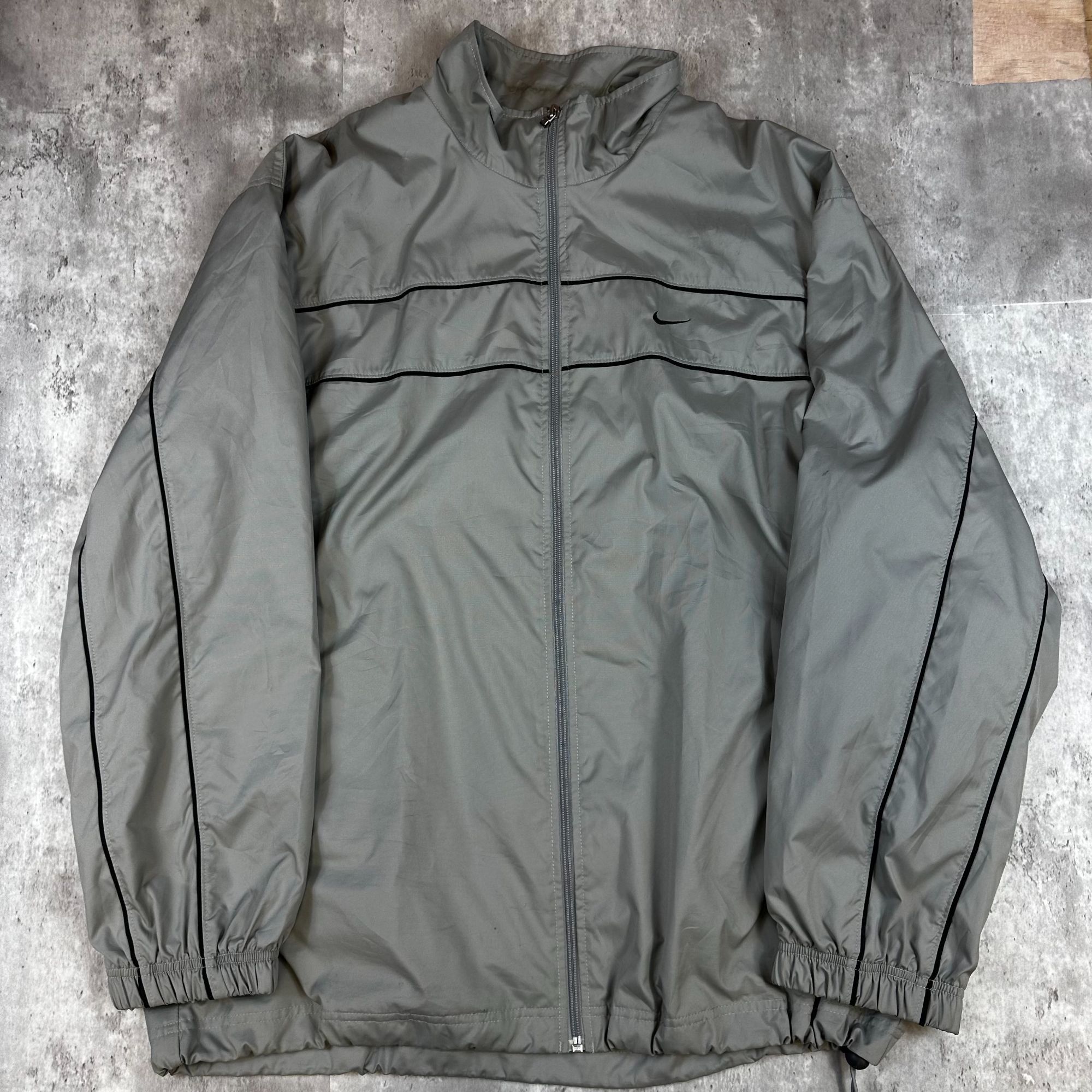 Nike Nike Gray Lightweight Full-Zip Windbreaker Jacket XL Size US XL / EU 56 / 4 - 1 Thumbnail