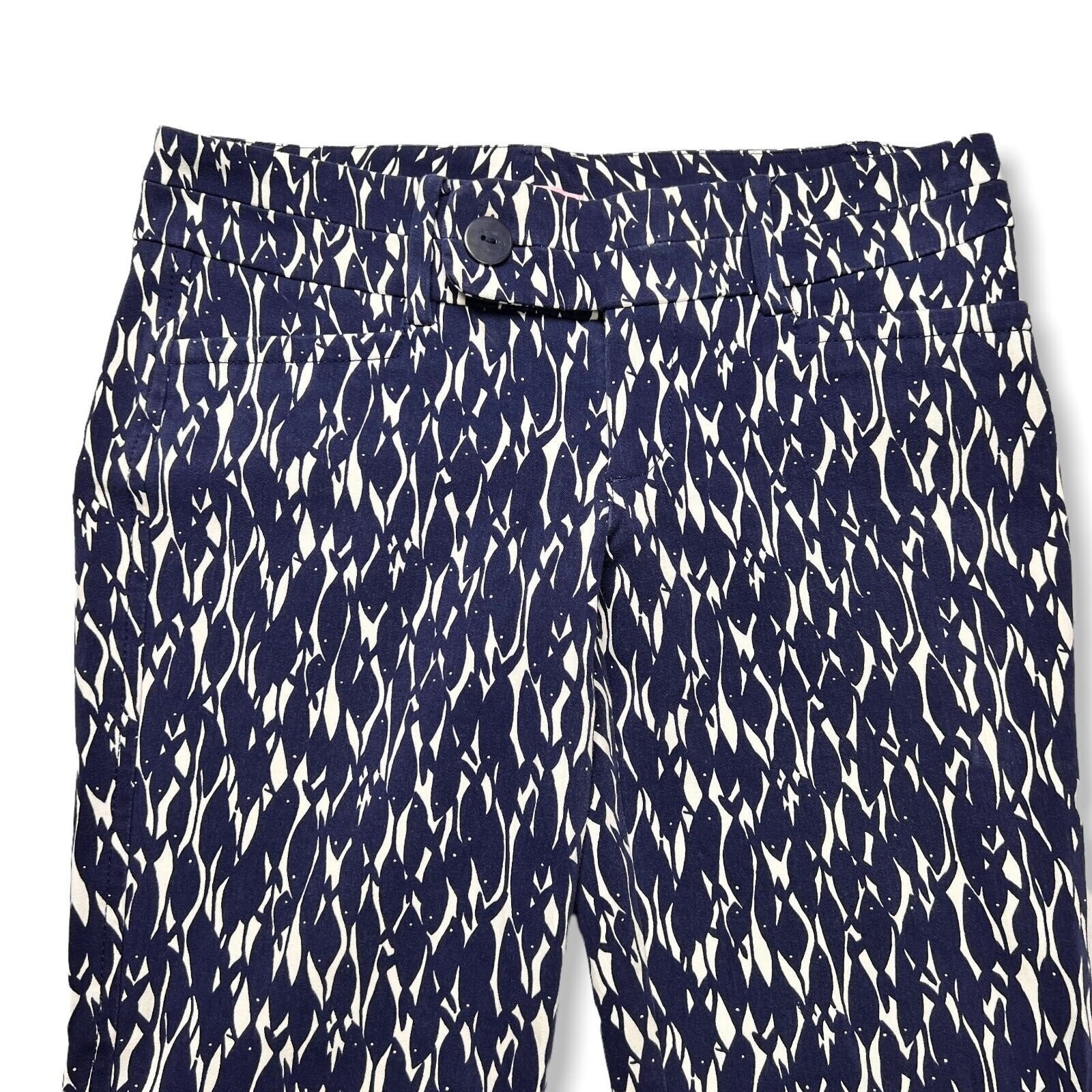 Lilly Pulitzer Lilly Pulitzer Go Fish Print Crop Pants Navy Size 6 Size 31" - 9 Thumbnail