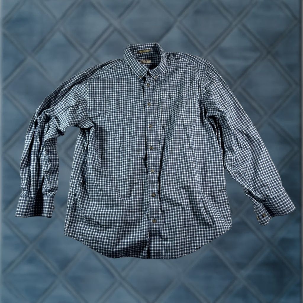 Vintage RedHead Men's 2XLT Blue Check Long Sleeve Wrinkle Free Plaid Shirt Shirt Wrinkle Resistant Button-Up Classic Casual Outdoorsman White? Size US XXL / EU 58 / 5 - 1 Thumbnail