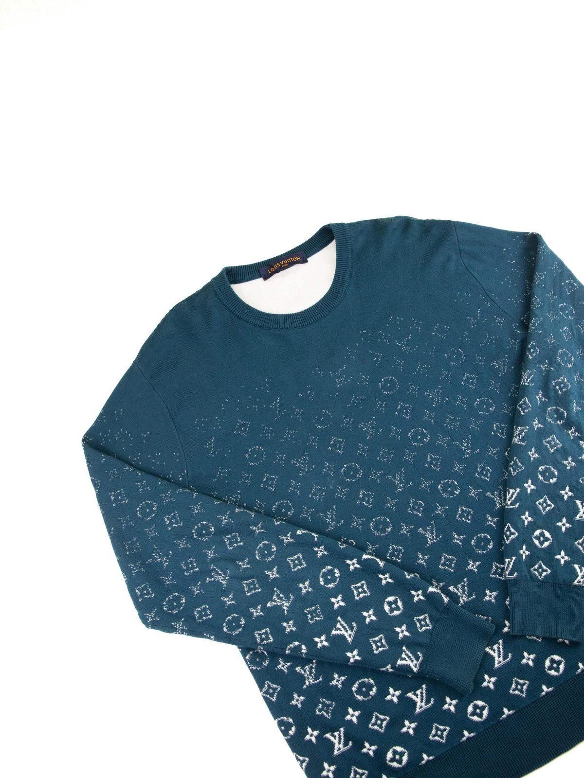 Louis Vuitton Louis Vuitton Mens LVSE Monogram Degradé Crewneck Large Blue Size US L / EU 52-54 / 3 - 4 Thumbnail