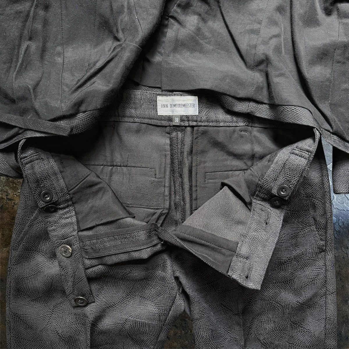 Ann Demeulemeester Ann Demeulemeester Jacquard Suit Set |36 Size 36R - 8 Thumbnail