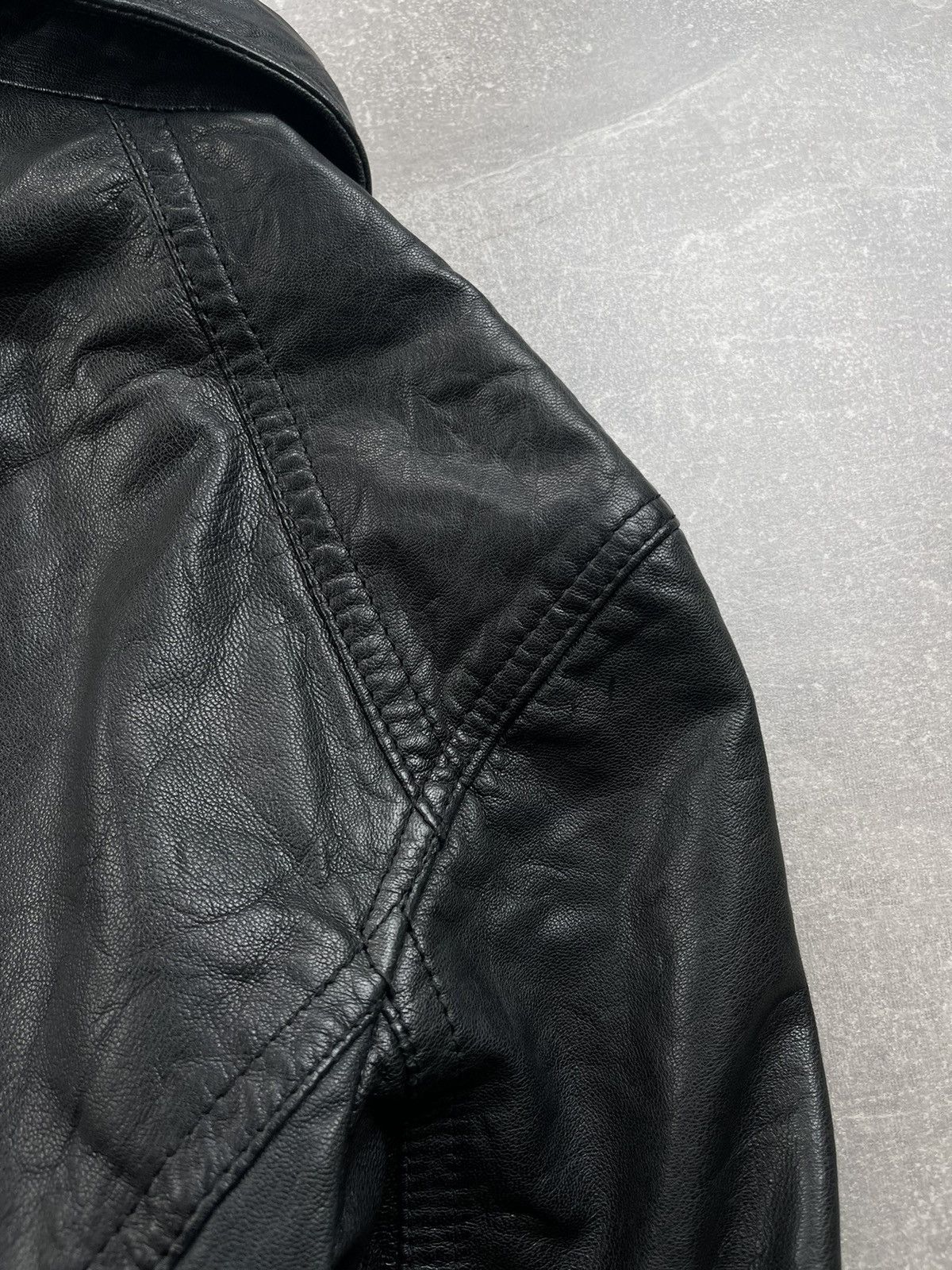 Genuine Leather × Strellson Strellson Leather Zip Biker Goal Nappa Taylor Swiss Jacket Size US S / EU 44-46 / 1 - 9 Thumbnail