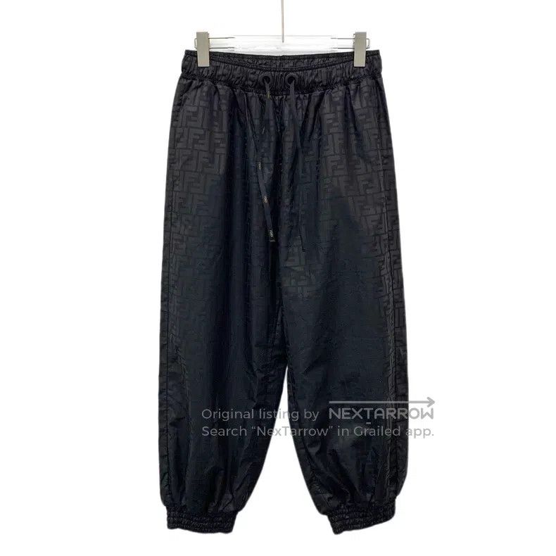 Fendi Fendi size M Black logo letter printed drawstring casual sp Size 24" / US 00 / IT 34 - 1 Thumbnail