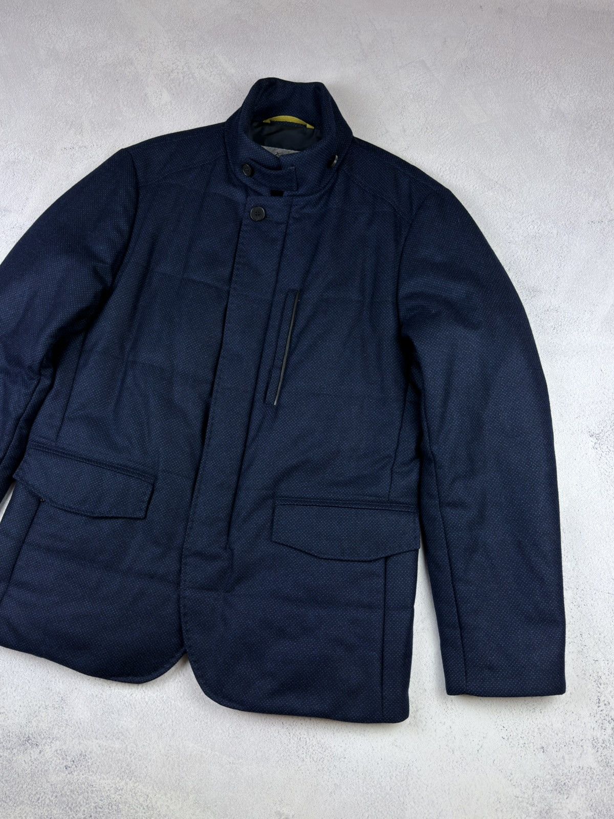 Canali CANALI Italy Men's Wool Padded Jacket Coat Size 50 L Size 50L - 2 Thumbnail