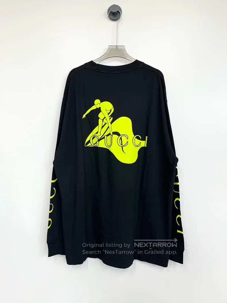 Gucci Gucci Black logo printed long-sleeved sweatshirt Size US L / EU 52-54 / 3 - 2 Thumbnail