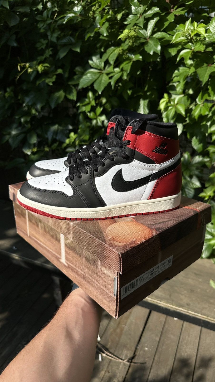 Jordan Brand × Nike Nike Air Jordan Retro 1 High Black Toe Reimagined Size US 10.5 / EU 43-44 - 1 Thumbnail