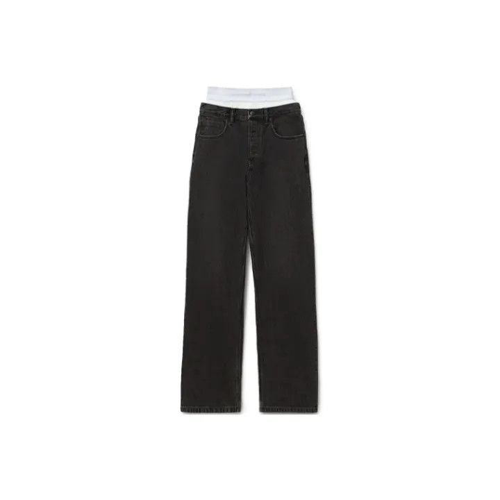 Alexander Wang Alexander Wang Gray Straight-Leg Denim Pants 0079 Size 25" / US 0 / IT 36 - 1 Thumbnail