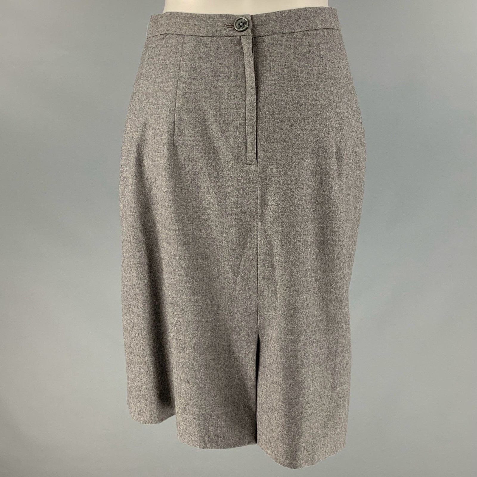 Other NO BRAND Size 4 Grey Heather Pencil Skirt Size 27" / US 4 / IT 40 - 2 Thumbnail