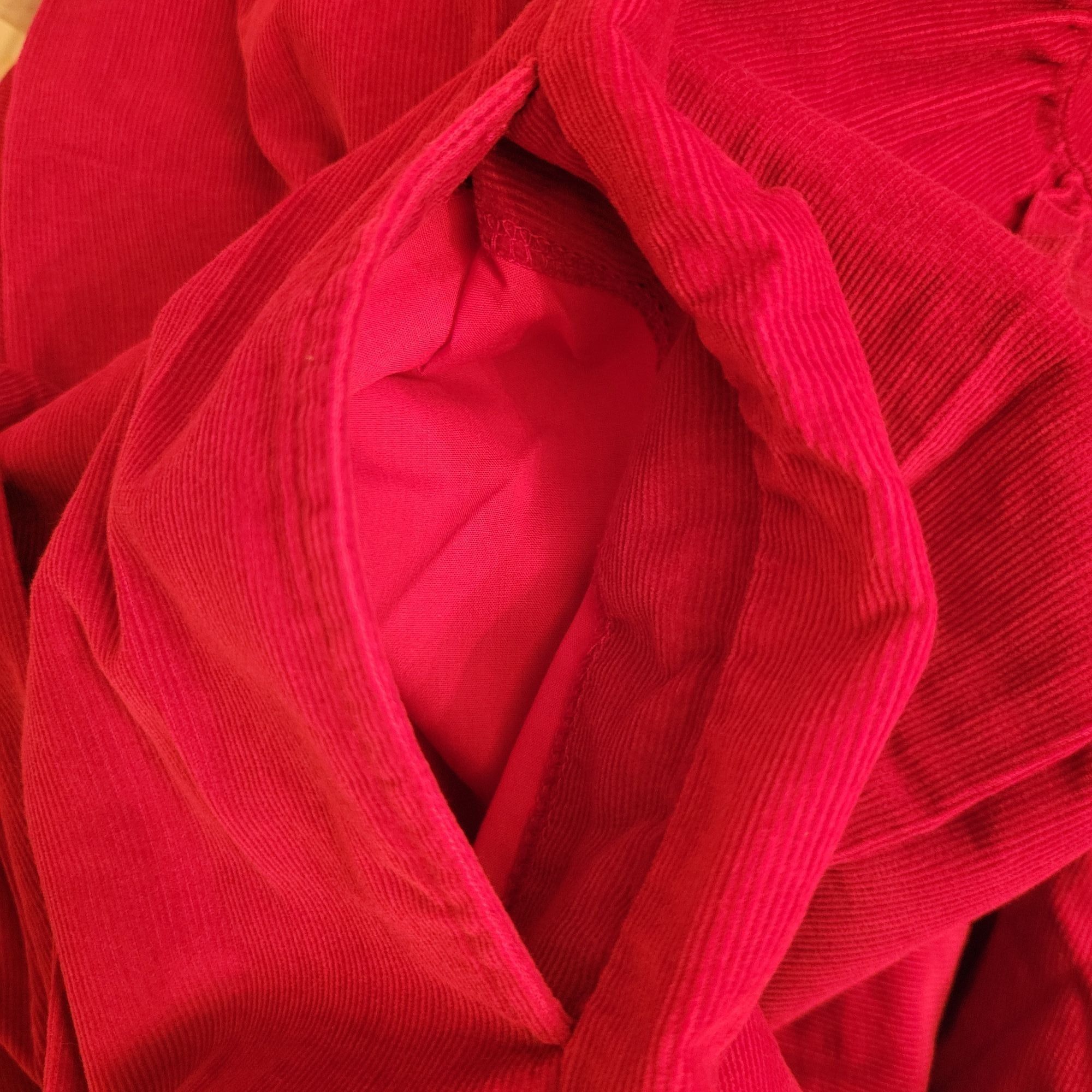 Eddie Bauer Eddie Bauer S Red Corduroy Long Sleeve Button Up Maxi Dress Size S / US 4 / IT 40 - 5 Thumbnail