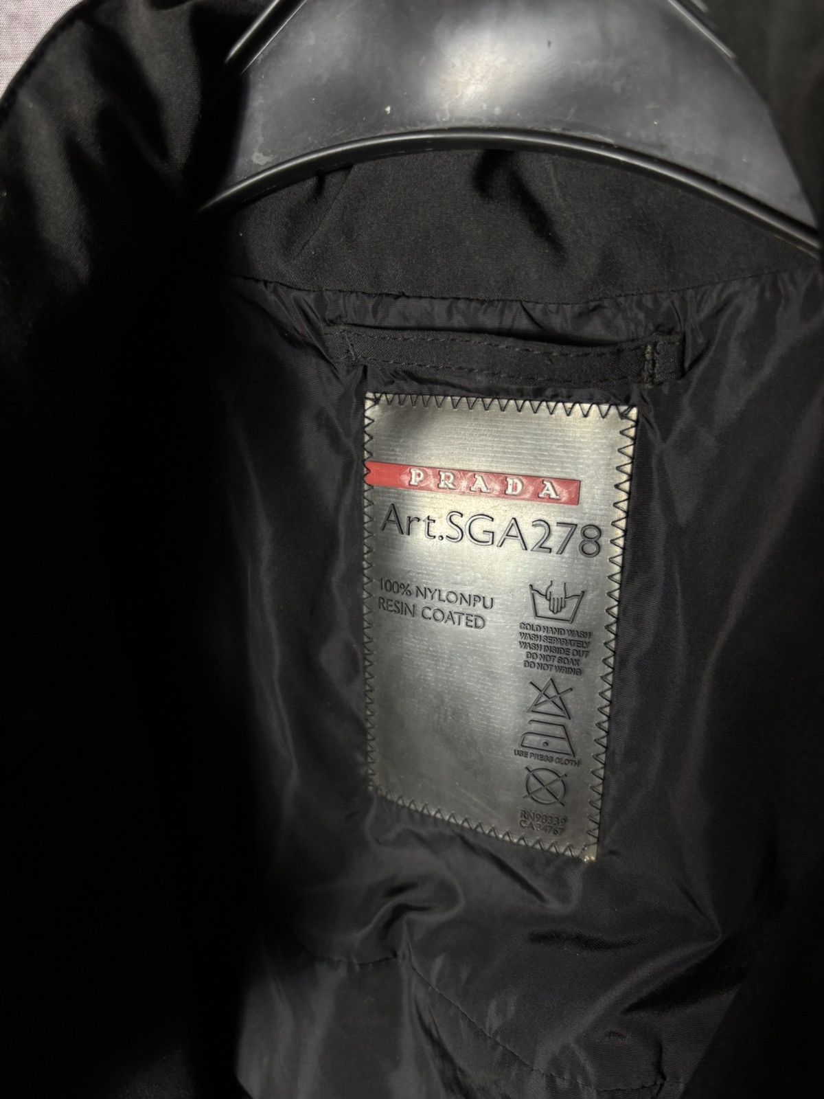Prada Prada Sport Linea Rossa Hidden Hood Nylon Field Jacket Luxury Military Archive Size US L / EU 52-54 / 3 - 10 Thumbnail