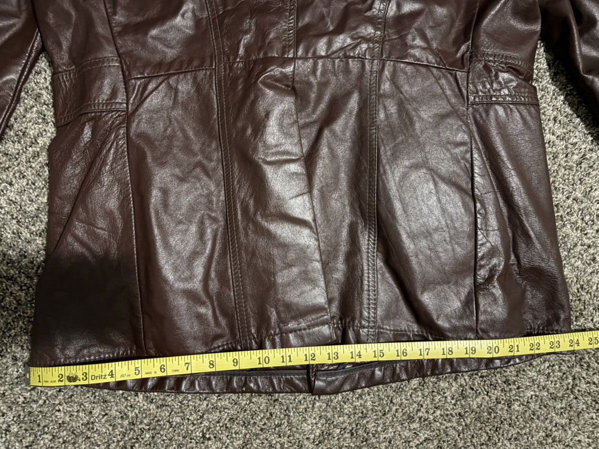 Vintage Vintage Gino Leathers Genuine Brown Leather Coat Size US M / EU 48-50 / 2 - 11 Thumbnail