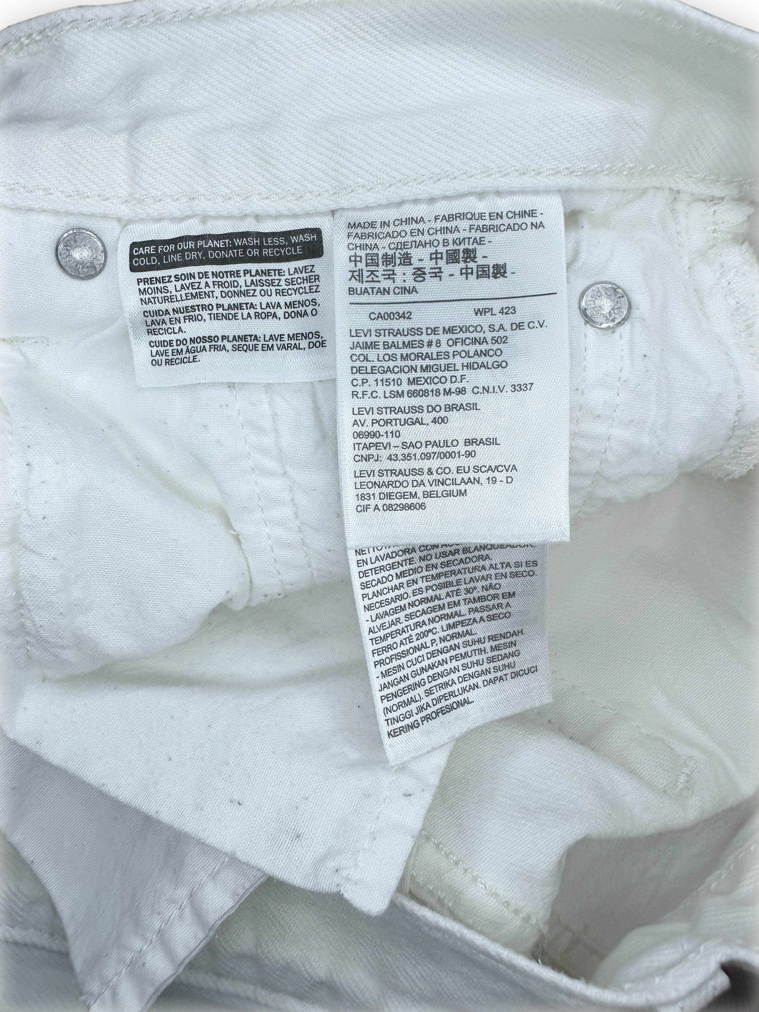 Levi's White Levis Denim Size US 32 / EU 48 - 8 Thumbnail