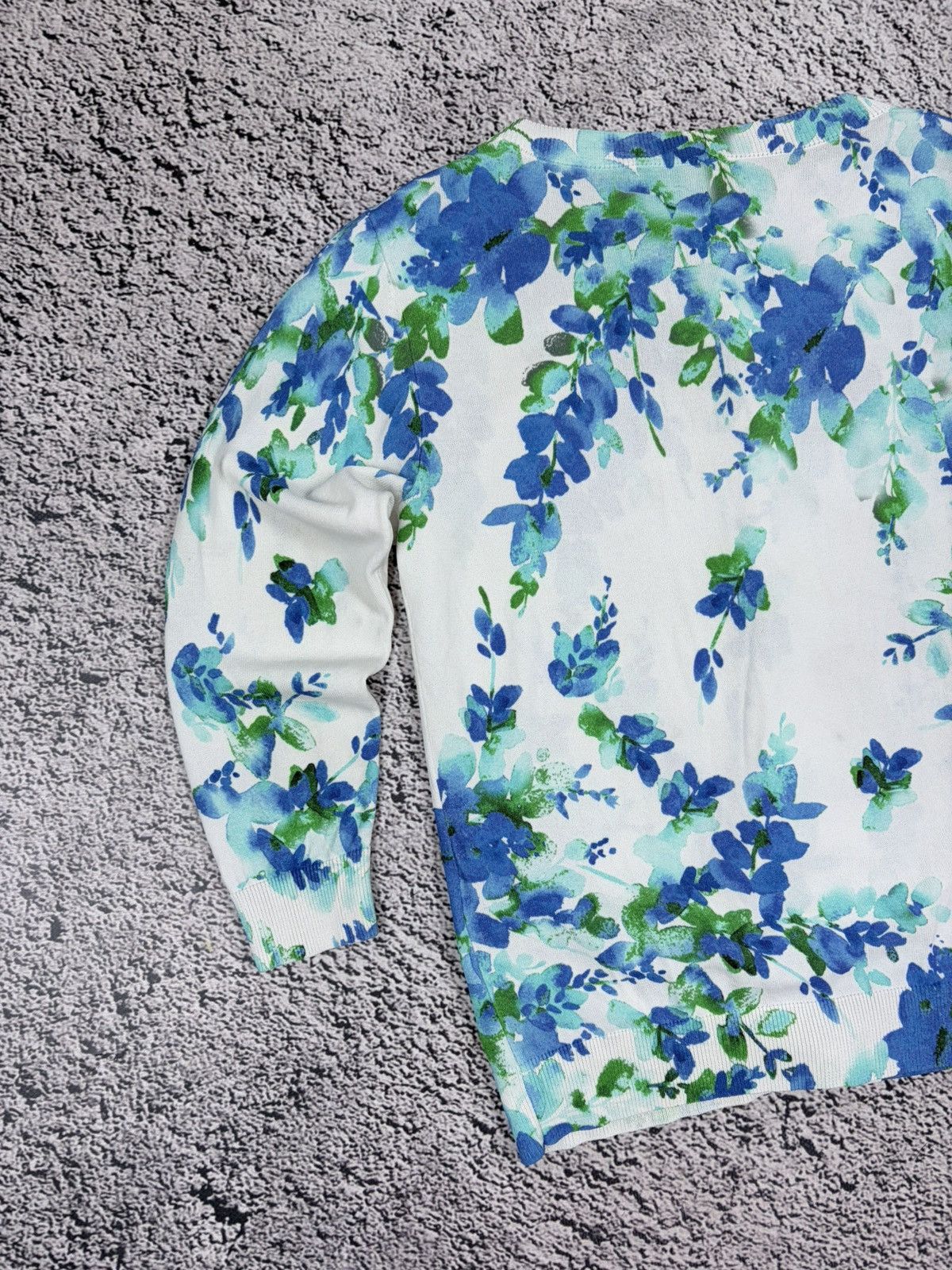 Japanese Brand Luisa Spagnoli Floral Knit Twin Set Cardigan Top Italy S Size S / US 4 / IT 40 - 8 Thumbnail