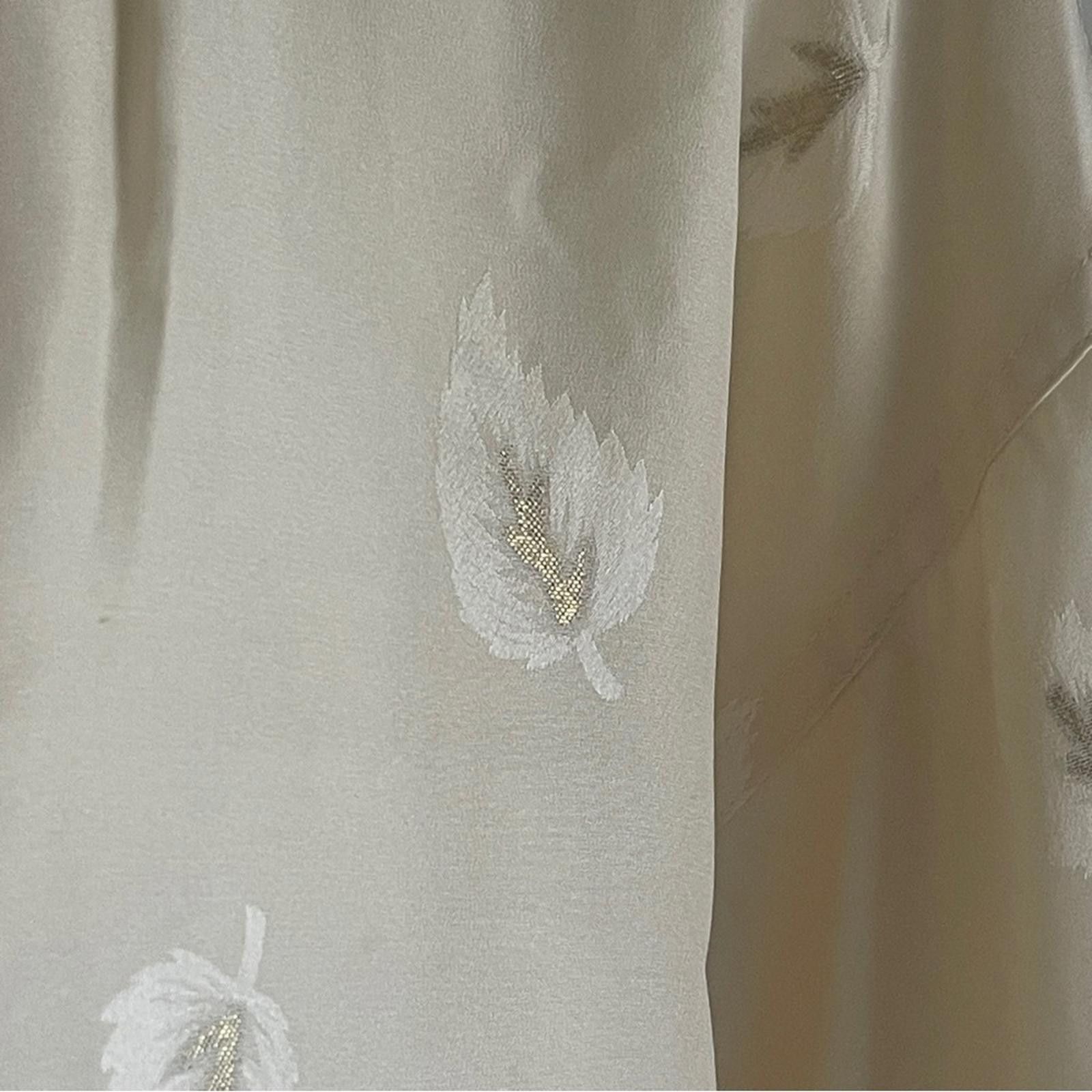 Other Elegant Cream Silk Women's Jacket in Large Size L / US 10 / IT 46 - 3 Thumbnail