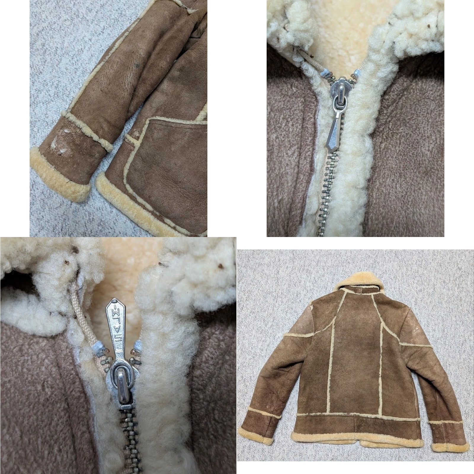 Vintage VINTAGE Filenes jacket Bomber Jacket Men M Brown Shearling/Sheepskin Leather 40 Rancher 40in chest Finland 1990s Mens Size US M / EU 48-50 / 2 - 8 Thumbnail