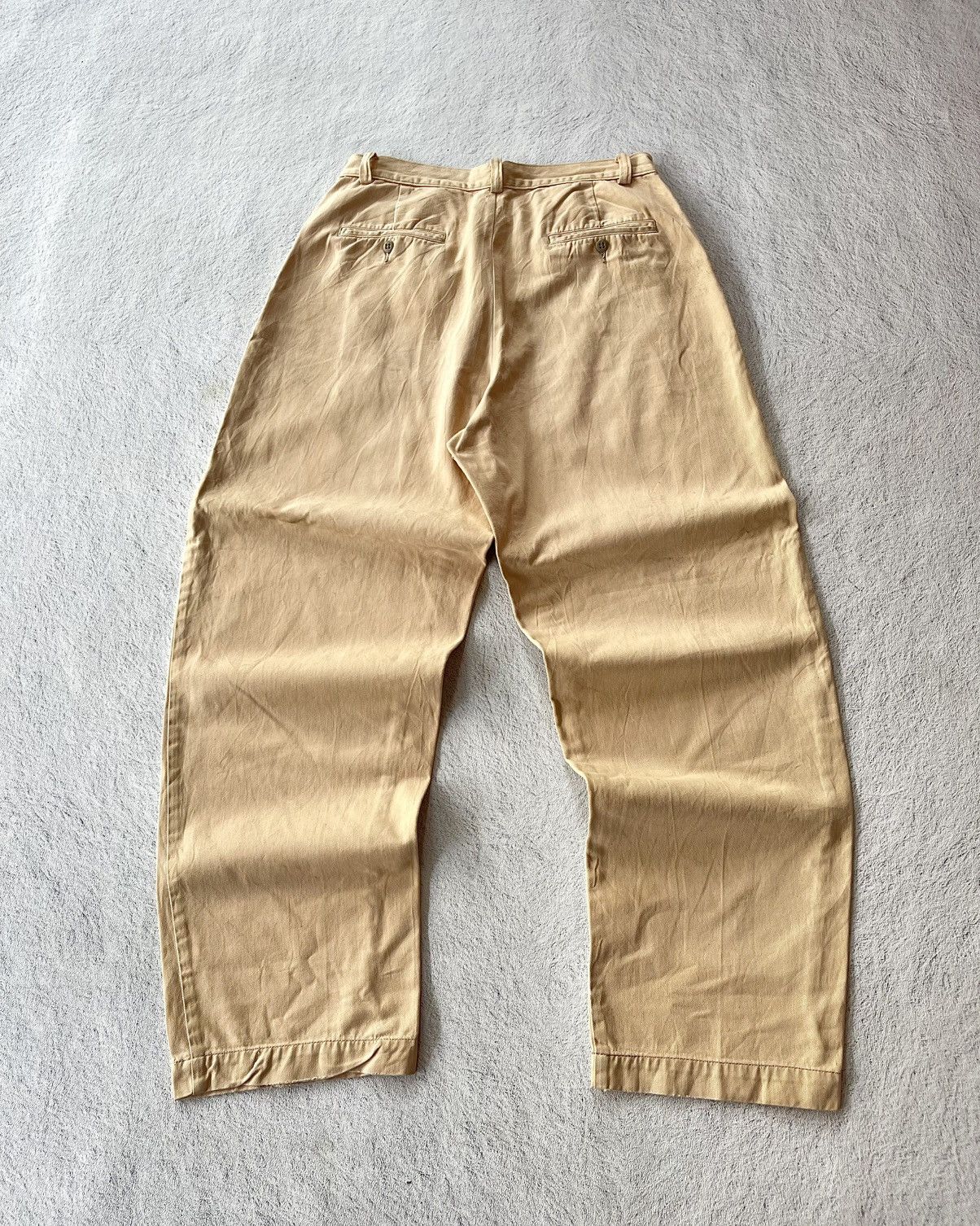 RRL Ralph Lauren 90s RRL Khaki Chino Wide Leg Fit Size US 30 / EU 46 - 7 Thumbnail