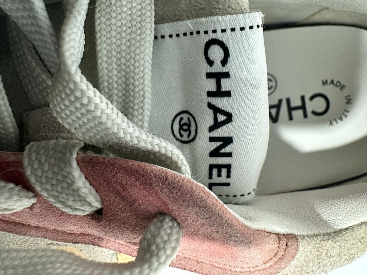Chanel CHANEL pink and white suede sneakers EU38.5 Size US 8.5 / IT 38.5 - 7 Thumbnail