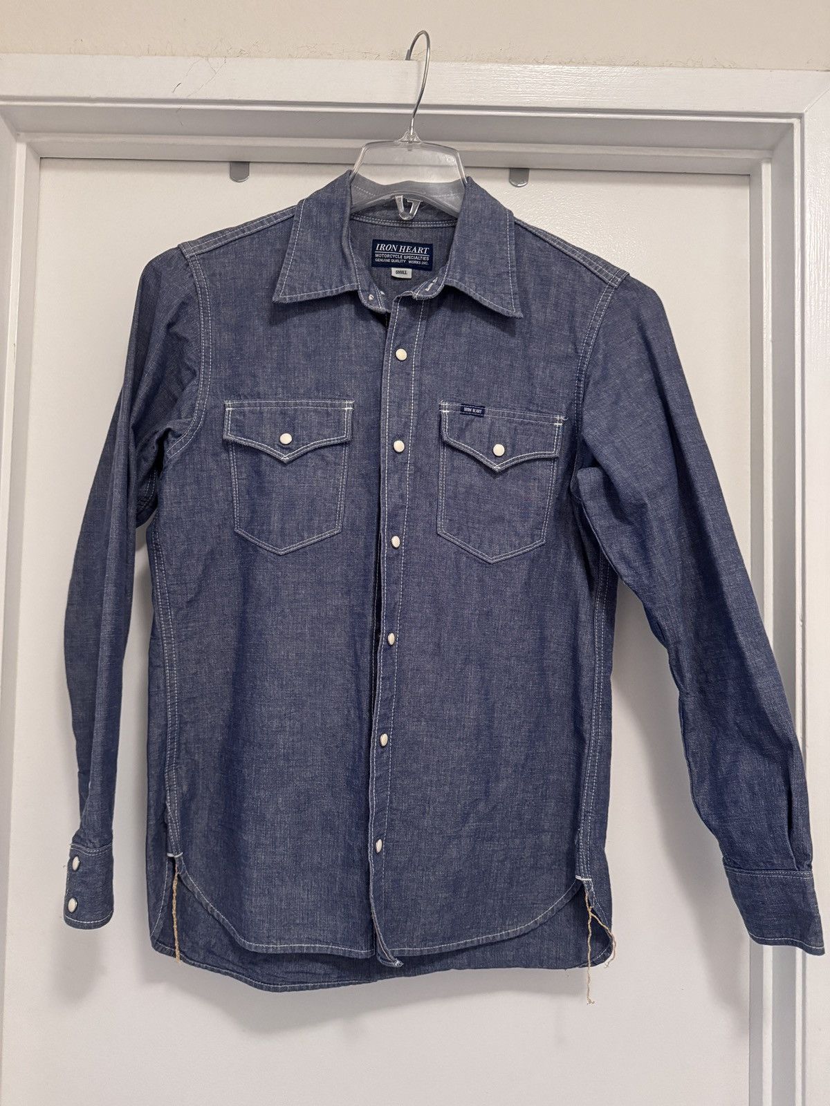 Iron Heart Iron Heart 10oz Selvedge Chambray Snap Button Shirt Size US S / EU 44-46 / 1 - 1 Thumbnail