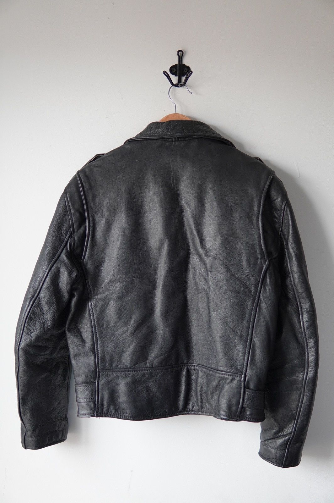 Schott Vintage Leather Biker Jacket Size US L / EU 52-54 / 3 - 3 Thumbnail