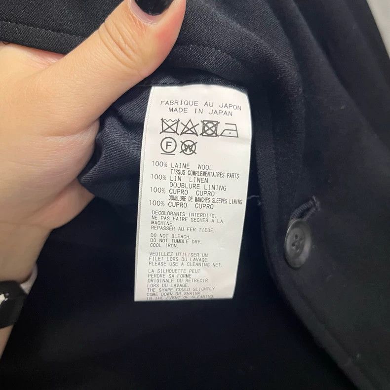 Yohji Yamamoto Yohji Yamamoto Black Double Collar Coat-2506 Size XXS / US 00 / IT 34 - 3 Thumbnail