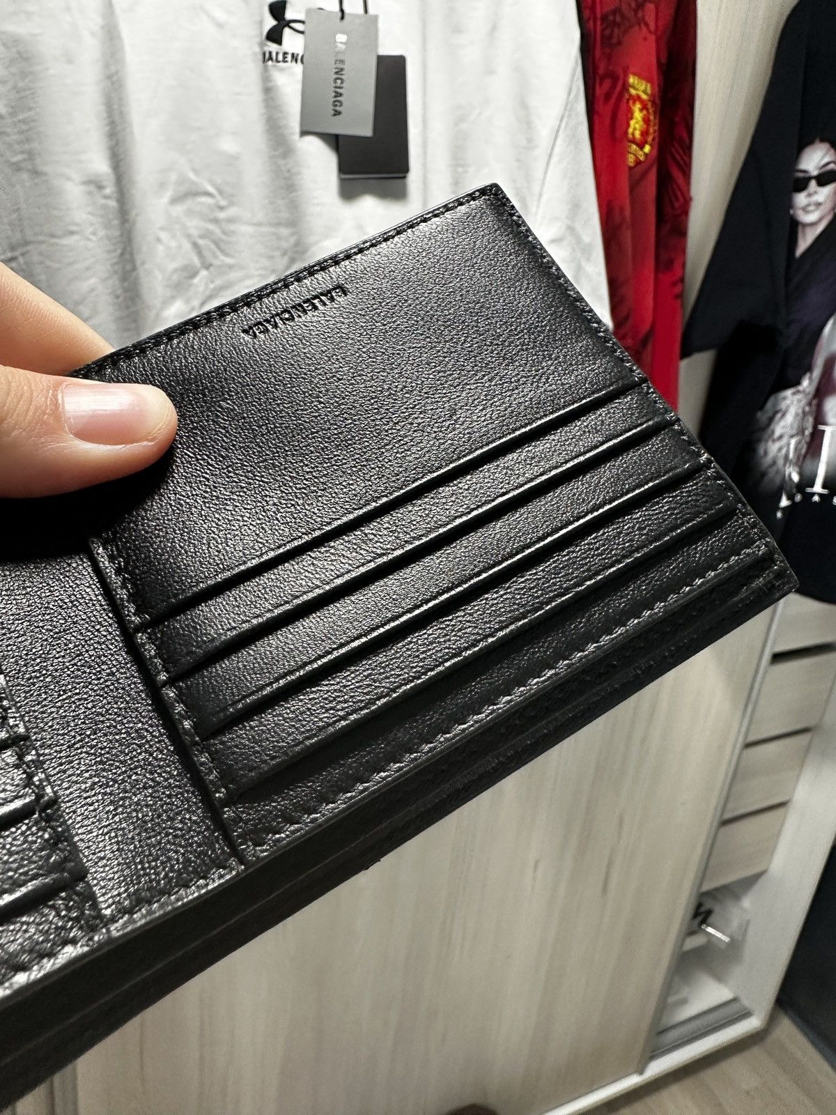 Balenciaga Balenciaga Graffiti Print Leather Bifold Wallet Size ONE SIZE - 14 Thumbnail