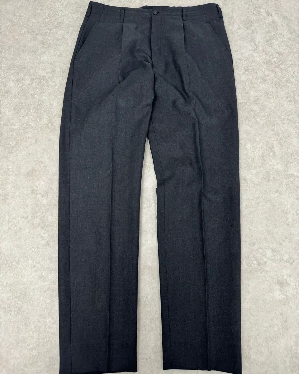 Yohji Yamamoto Yohji Yamamoto Black Wool Tailored Pants Size US 34 / EU 50 - 1 Thumbnail