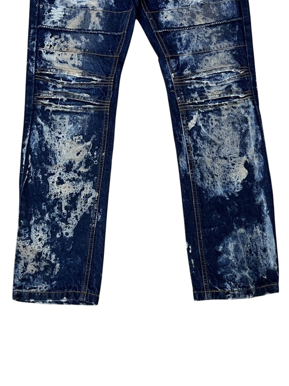 Japanese Brand SICK🔥KROME NEW YORK TYE DYE DISTRESSED STYLE JEANS Size US 31 - 4 Thumbnail