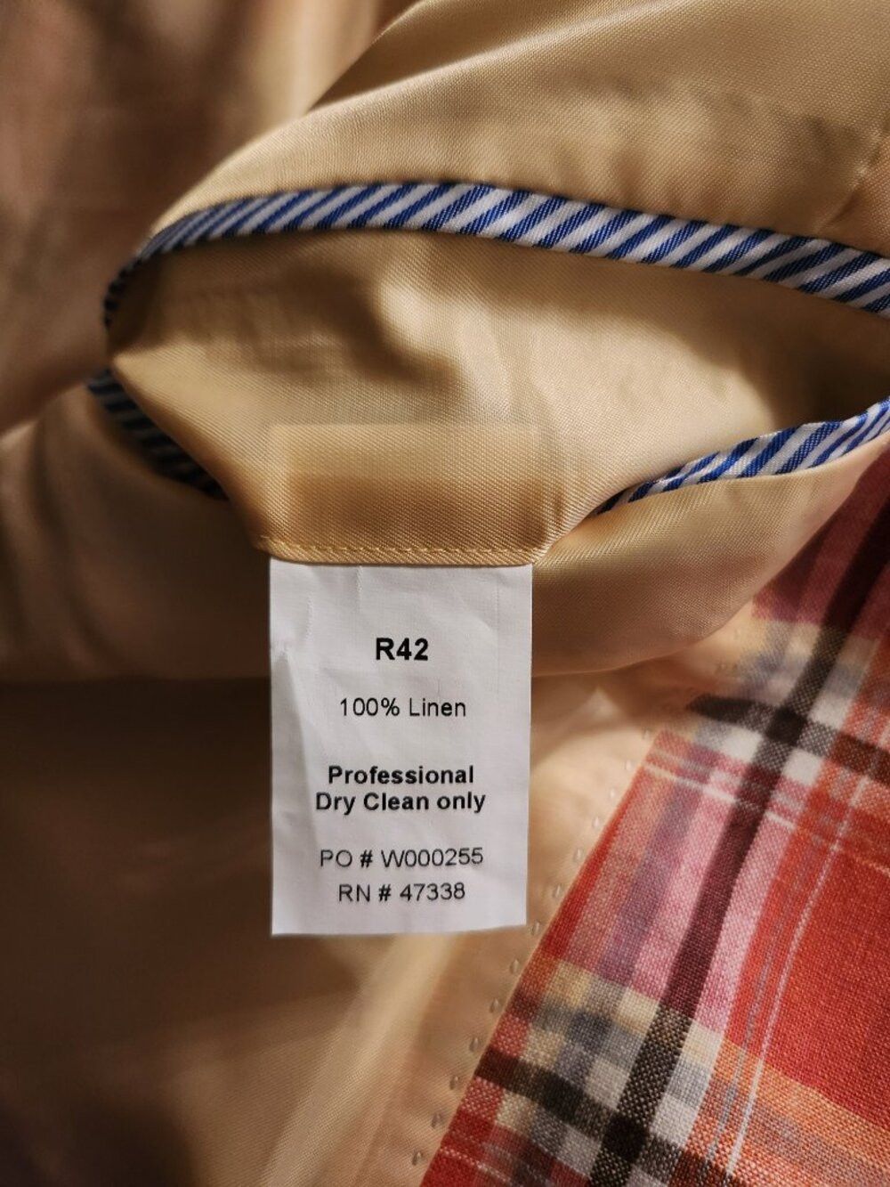 Tommy Hilfiger tommy Hilfiger mens new 100%linen sport coat blazer size:42R Size 42R - 3 Thumbnail