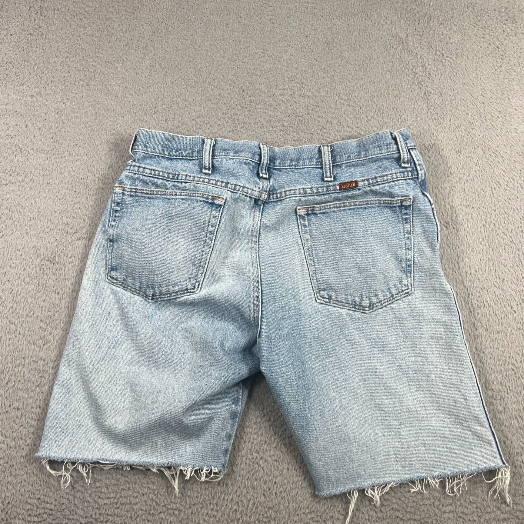 Denime VINTAGE Rustlers Men Shorts Bermuda 35 Blue Denim 9" Casual Travel Spring Summer Size US 35 - 6 Thumbnail