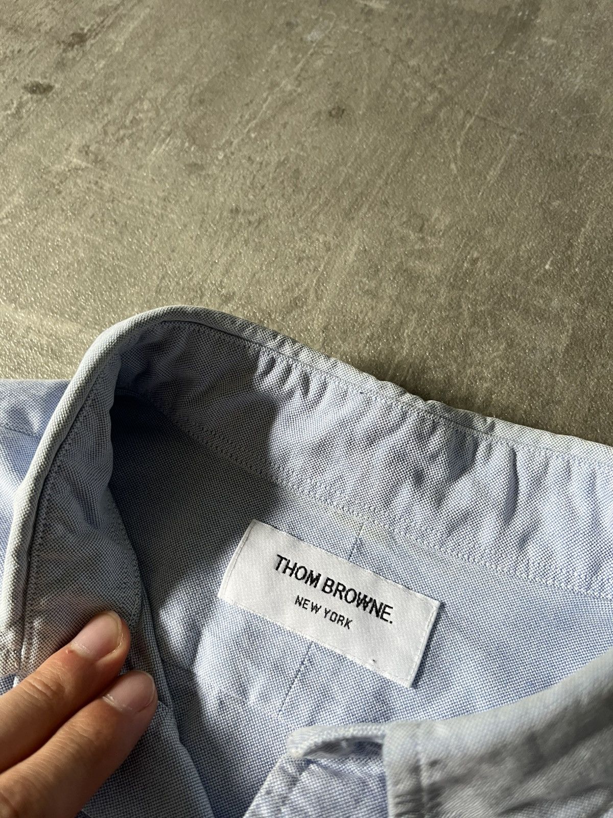 Thom Browne Thom Browne light blue oxford button up shirt Size US L / EU 52-54 / 3 - 11 Thumbnail