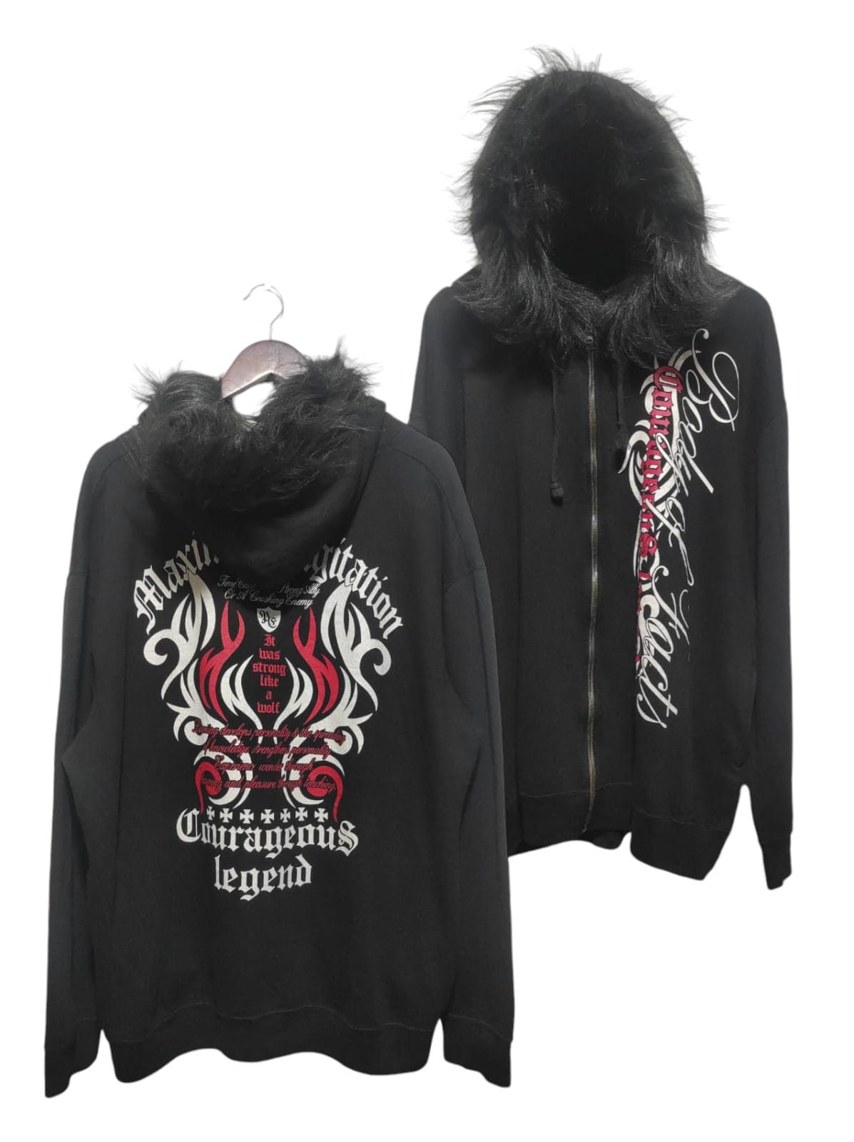 Affliction Clash A Head Poem Zip Fur Hoodie IfSixWasNine LGB style Size US XL / EU 56 / 4 - 1 Thumbnail