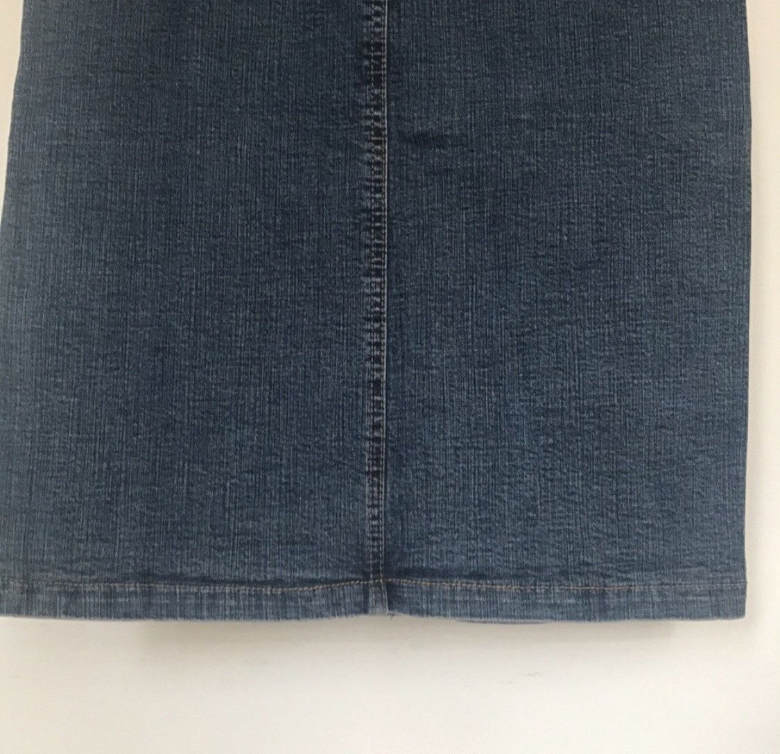 Other LVLX FRONT SLIT HIGH WAIST DENIM JEAN SKIRT ZIPPER POCKETS Size 26" / US 2 / IT 38 - 7 Thumbnail