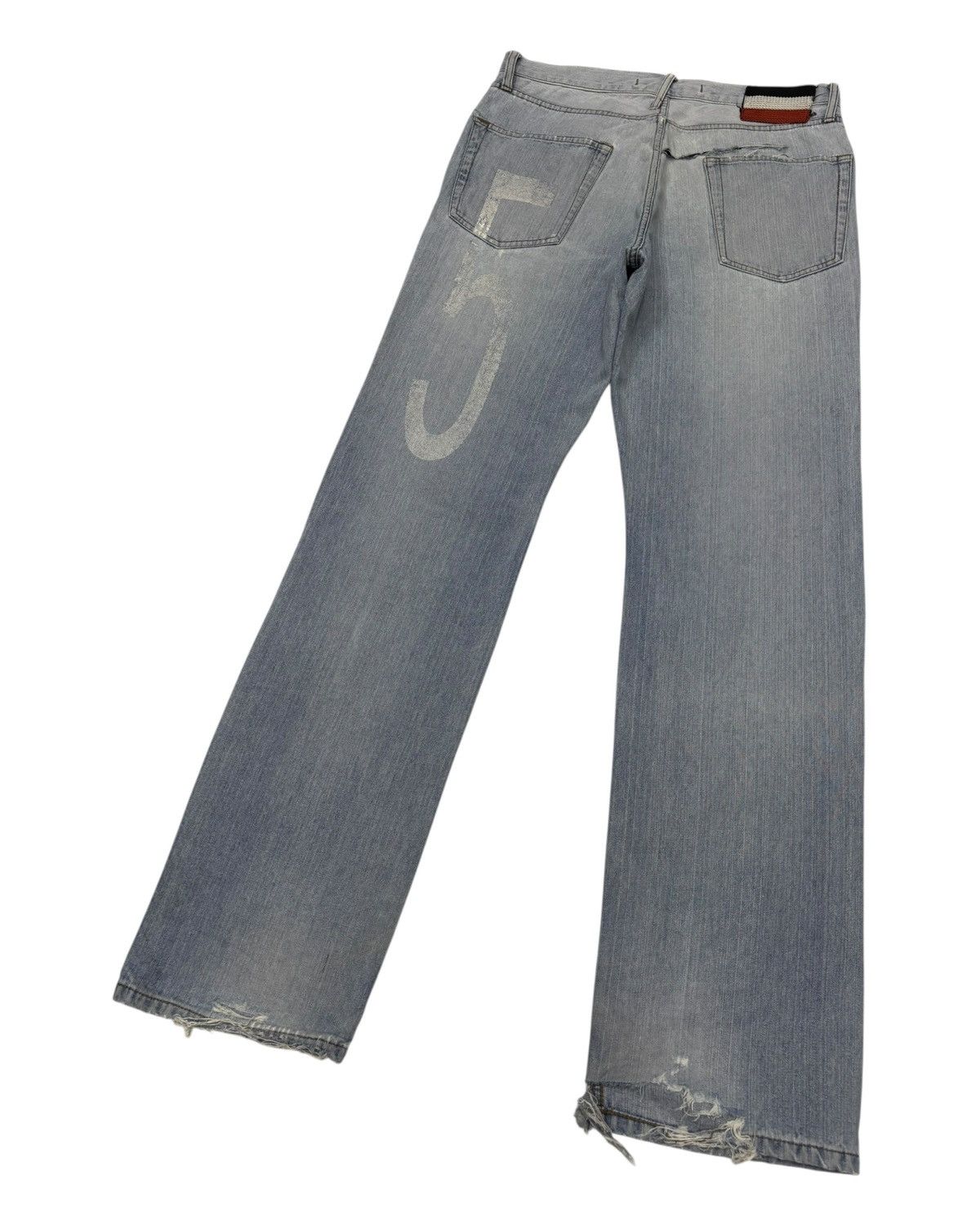 PPFM PPFM Blue Wash Number 25 Faded Logo Jeans Size US 32 / EU 48 - 6 Thumbnail