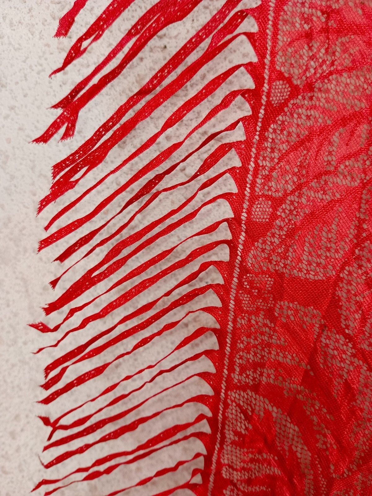 Kenzo KENZO PARIS Red Triangular Oversized Scarf Beach Wrap Shawl Size ONE SIZE - 6 Thumbnail