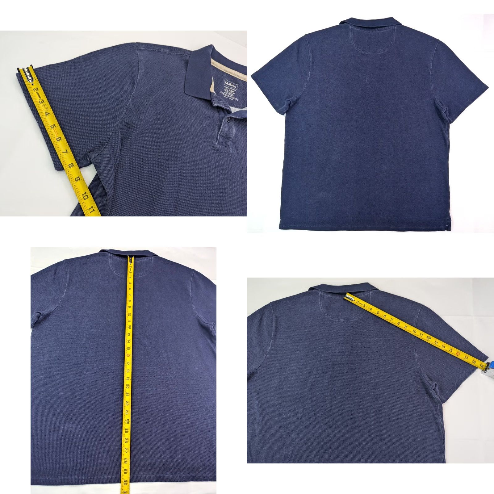 Vintage LL Bean Polo Shirt Men XL Reg Short Sleeve 100% Cotton Blue Polo Shirt Classic Preppy Shirt Size US XL / EU 56 / 4 - 8 Thumbnail