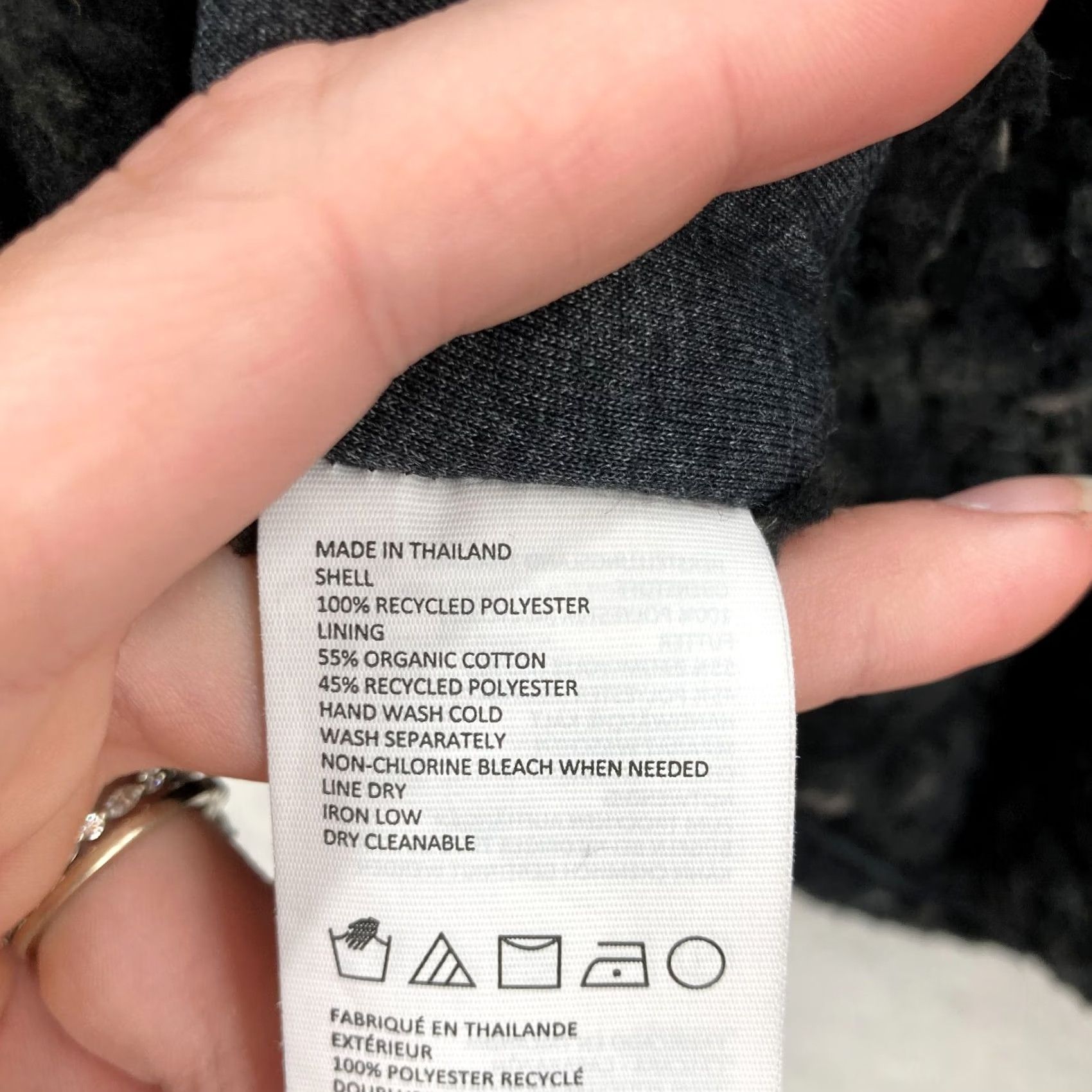 Prana prAna Polar Escape Fleece Sweatshirt Women XL Black Speckled Outdoor Cozy Sweatshirt Size XL / US 12-14 / IT 48-50 - 5 Thumbnail