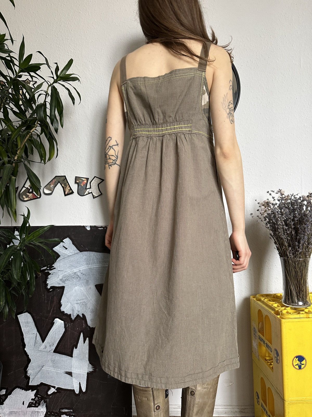 Vintage Striped Camo Vintage Military Dress StreetFashion Pocket Size S / US 4 / IT 40 - 6 Thumbnail